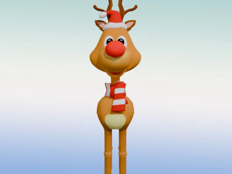 Rudolph the rednosed reindeer 3D Model
