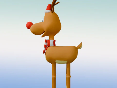 Rudolph the rednosed reindeer 3D Model