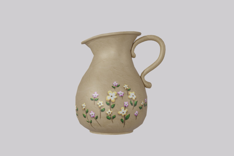 Jug-pitcher 3D Model .c4d .max .obj .3ds .fbx .stl .blend