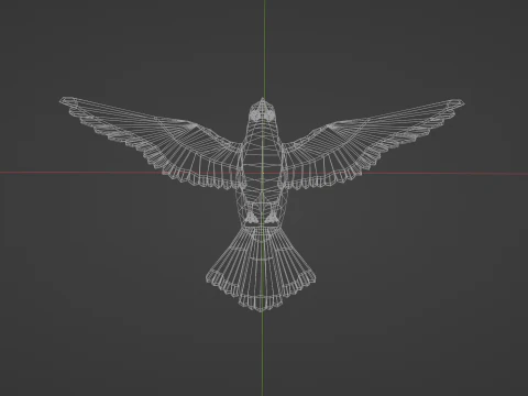 Game Ready Kookaburra with Animations Low-poly 3D Model