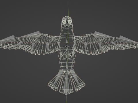 Game Ready Kookaburra with Animations Low-poly 3Dモデル