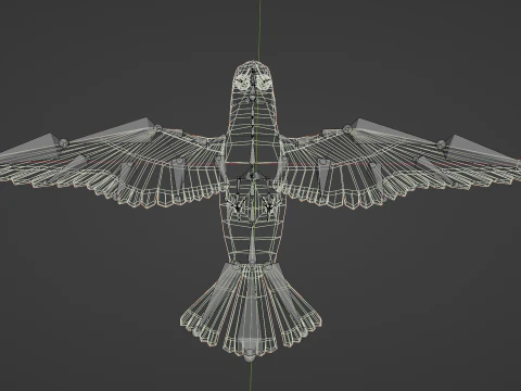 Game Ready Kookaburra with Animations Low-poly 3D Model