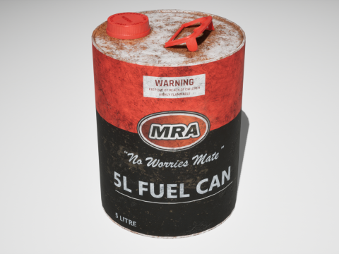 5L Fuel Can - Game Ready 3D Model
