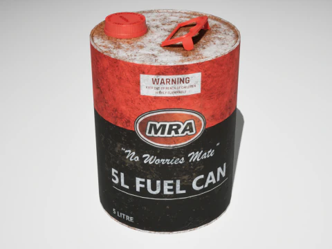 5L Fuel Can - Game Ready 3D Model
