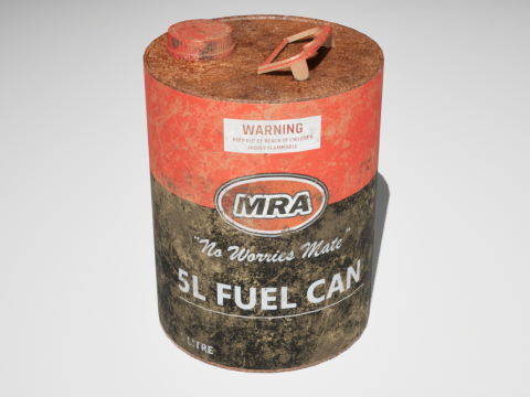 5L Fuel Can - Game Ready 3D Model