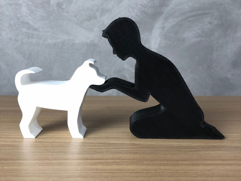 Boy and his dog 3D प्रिंट मॉडल