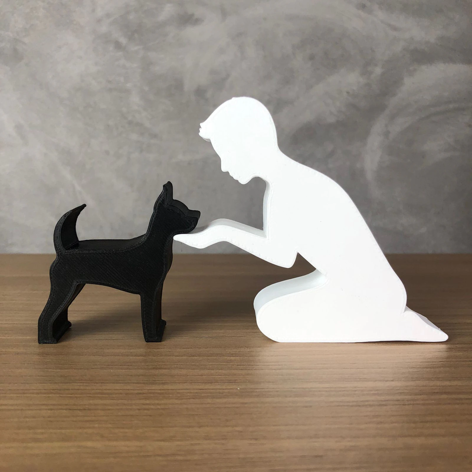 Boy and his Pinscher 3D Print Model .c4d .max .obj .3ds .fbx .stl .blend 