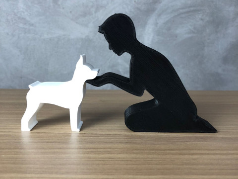 Boy and his Pinscher Modèles 3D en vedette