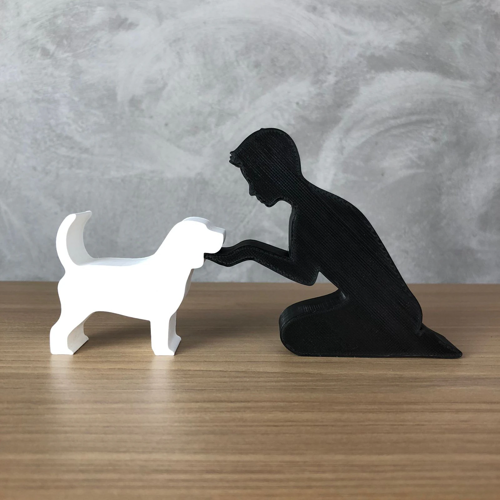 Boy and his Beagle 3D Print Model .c4d .max .obj .3ds .fbx .stl .blend