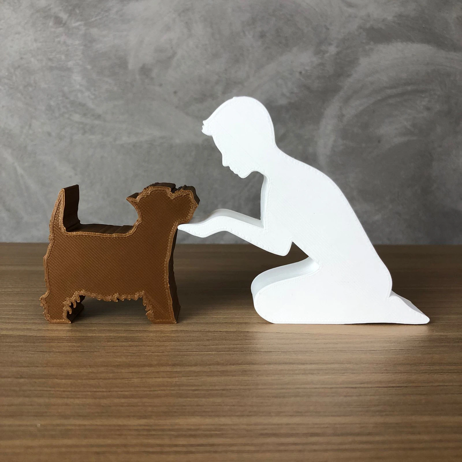 Boy and his Yorkshire 3D Print Model .c4d .max .obj .3ds .fbx .stl .blend 