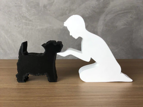 Boy and his Yorkshire 3D Print Model