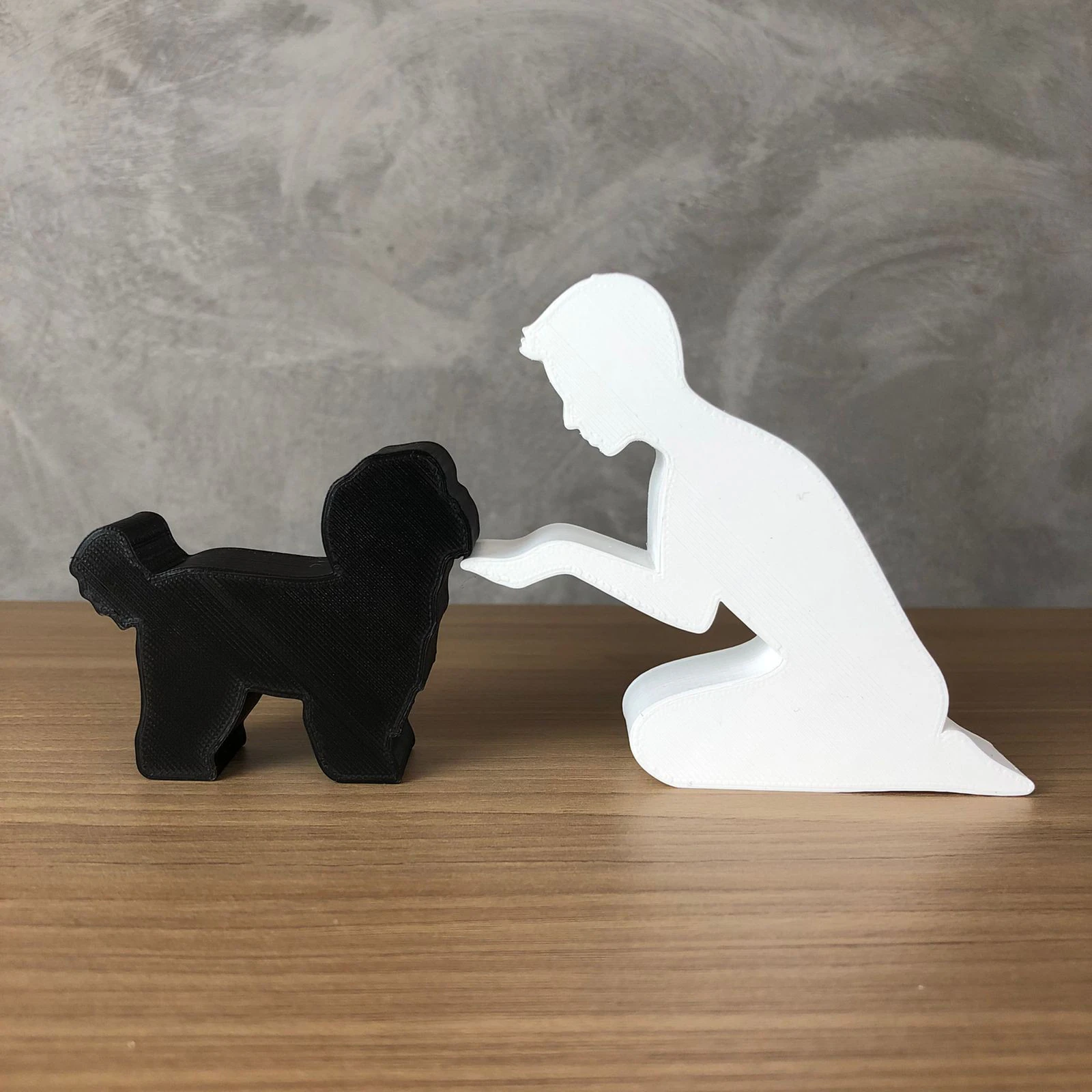 Boy and his Maltese 3D Print Model .c4d .max .obj .3ds .fbx .stl .blend 