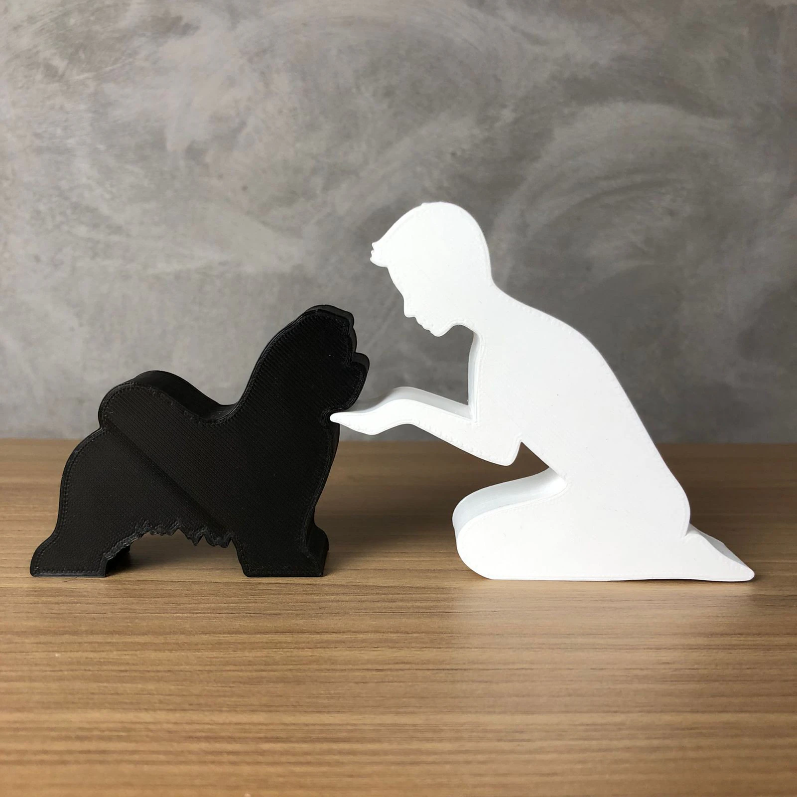 Boy and his Maltese 3D Print Model .c4d .max .obj .3ds .fbx .stl .blend 
