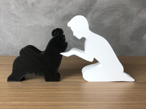 Boy and his Maltese 3Dプリントモデル