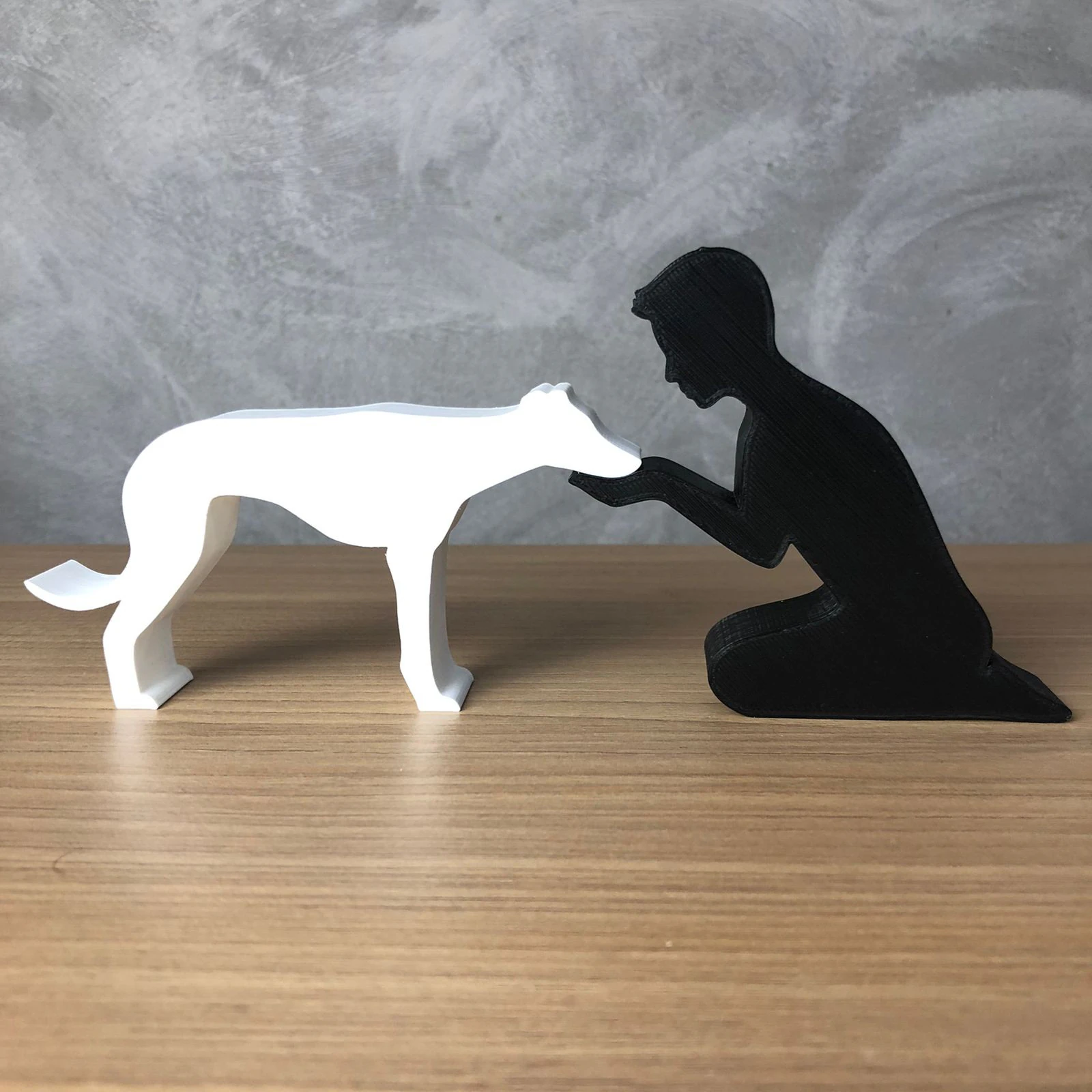 Boy and his Galgo 3D Print Model .c4d .max .obj .3ds .fbx .stl .blend 
