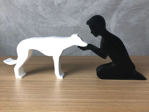 Boy and his Galgo 3D 프린트 모델