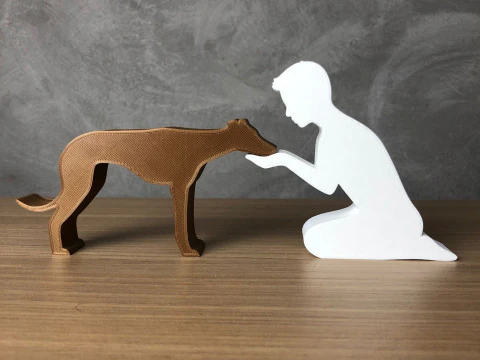 Boy and his Galgo 3D Print Model