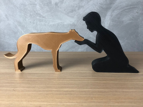 Boy and his Galgo 3D Принт Модель