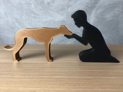 Boy and his Galgo 3D Print Model