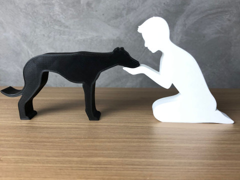 Boy and his Galgo 3D Принт Модель