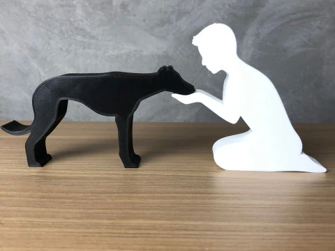 Boy and his Galgo 3D Print Model
