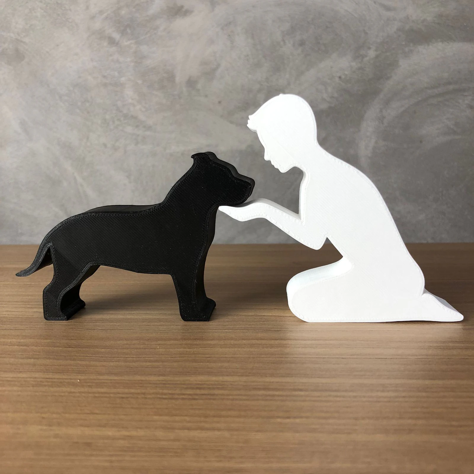 Boy and his American Bully 3D Print Model .c4d .max .obj .3ds .fbx .stl .blend