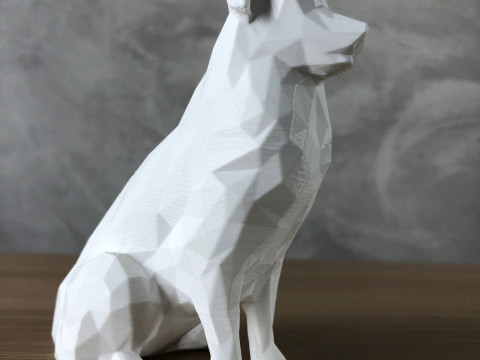 Low Poly Australian Shepherd Modelo de Impressão 3D