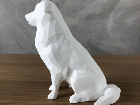 Low Poly Australian Shepherd Modèles 3D en vedette