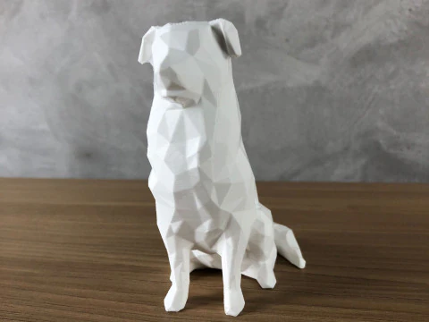 Low Poly Australian Shepherd 3D Print Model
