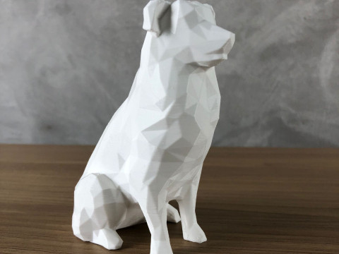 Low Poly Australian Shepherd Modèles 3D en vedette