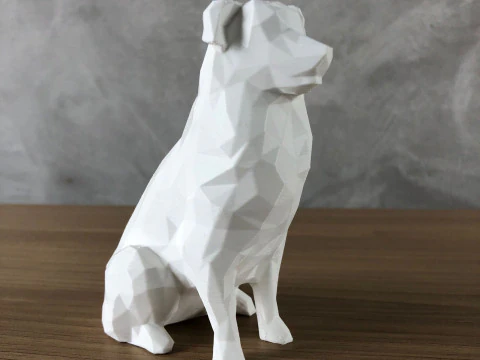 Low Poly Australian Shepherd 3D Print Model