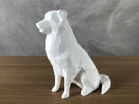 Low Poly Australian Shepherd 3D Print Model