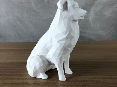 Low Poly Australian Shepherd Modèles 3D en vedette