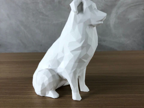 Low Poly Australian Shepherd 3D Print Model