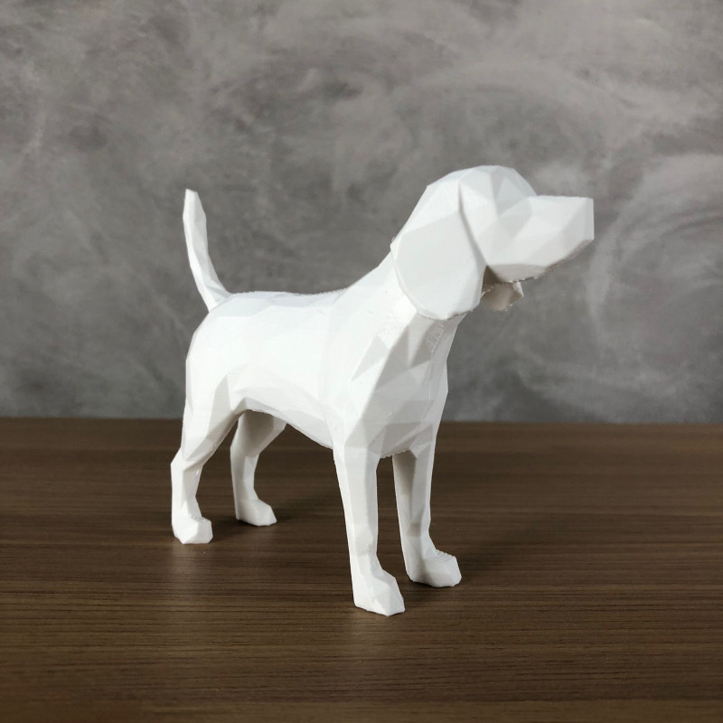 Low Poly Beagle Modelo de Impressão 3D .c4d .max .obj .3ds .fbx .stl .blend 