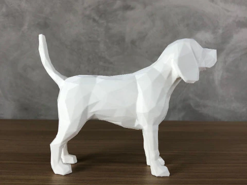 Low Poly Beagle 3D Print Model