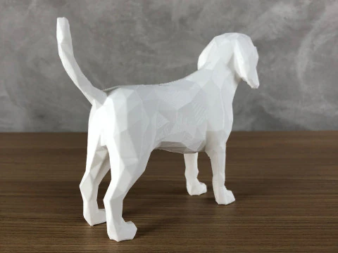 Low Poly Beagle 3D Print Model