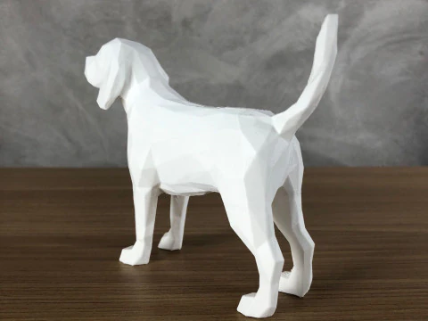 Low Poly Beagle 3D Print Model