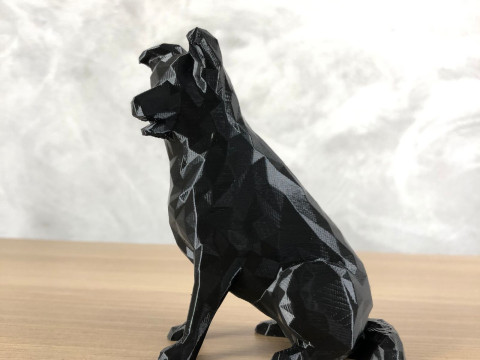 Low Poly Border Collie 3D Принт Модель