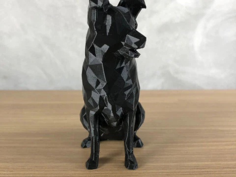 Low Poly Border Collie 3D Print Model