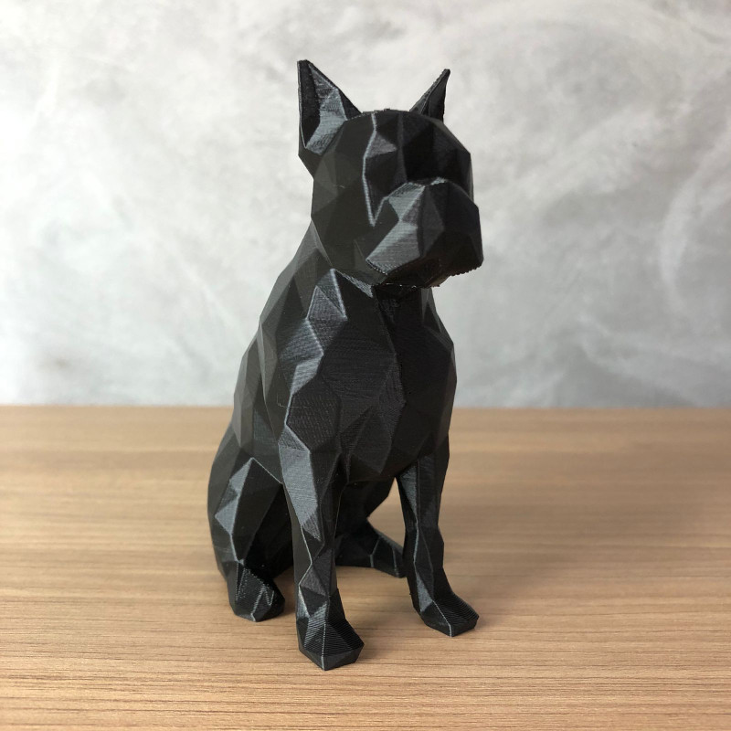Low Poly Boston Terrier 3D Print Model .c4d .max .obj .3ds .fbx .stl .blend