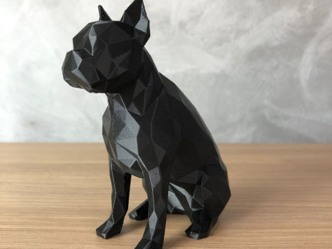 Low Poly Boston Terrier 3D Print Model