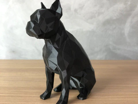 Low Poly Boston Terrier 3D Print Model