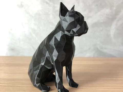 Low Poly Boston Terrier 3D Print Model