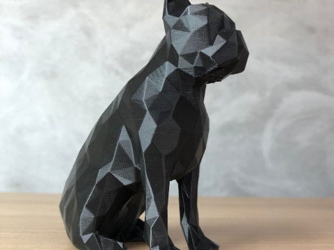 Low Poly Boston Terrier 3D Print Model