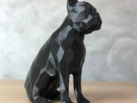 Low Poly Boston Terrier 3D Print Model