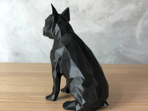Low Poly Boston Terrier 3D Print Model