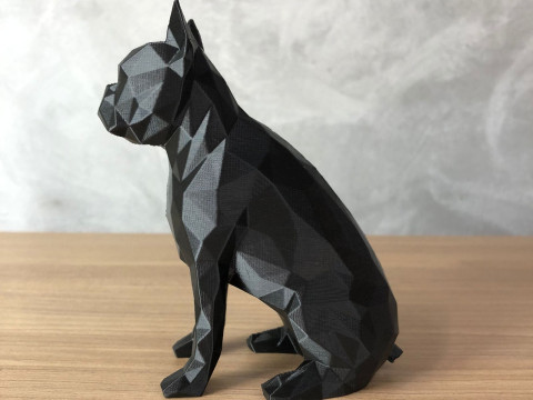 Low Poly Boston Terrier 3D Print Model