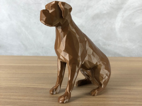 Low Poly Boxer Model Cetak 3D