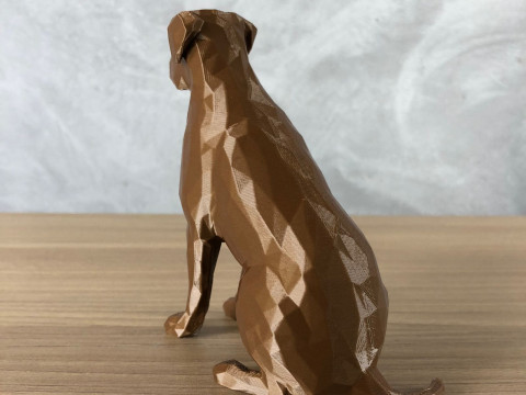 Low Poly Boxer Model Cetak 3D